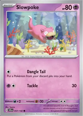 Slowpoke Pok&eacute;mon card