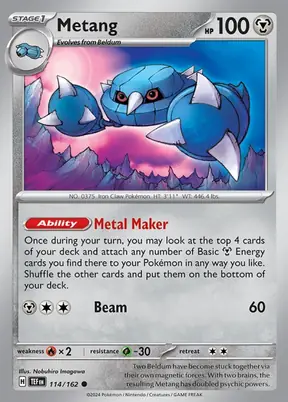 Metang Pok&eacute;mon card